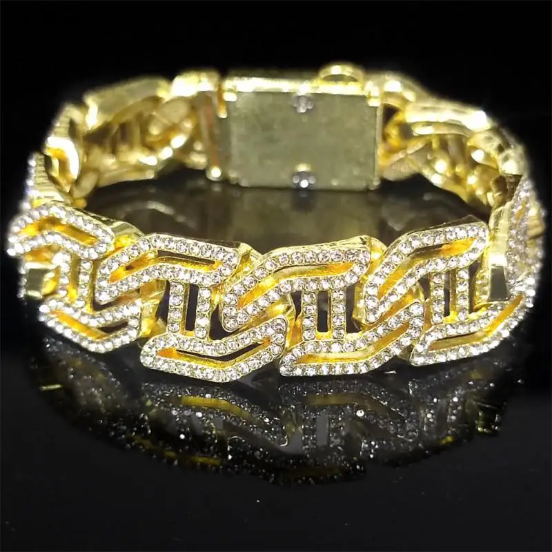 

Цепь в стиле хип-хоп, искусственное ожерелье, браслет, модные женские и мужские кубинские цепи Майами, ожерелья, мужские ювелирные изделия, ожерелья-Чокеры в стиле рэпера