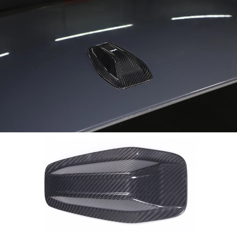 

Car Roof Shark Fin Antenna Cover Trim Sticker Dry Carbon Fiber For BMW 4 Series G26 2021-2023 4-Door Accessories
