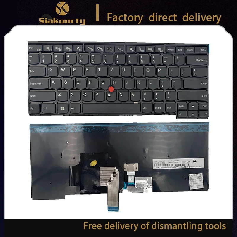 

Keyboard Replacement with Frame for Lenovo ThinkPad T431 T431S E431 T440 T440P T440S E440 L440 T440E with pointers