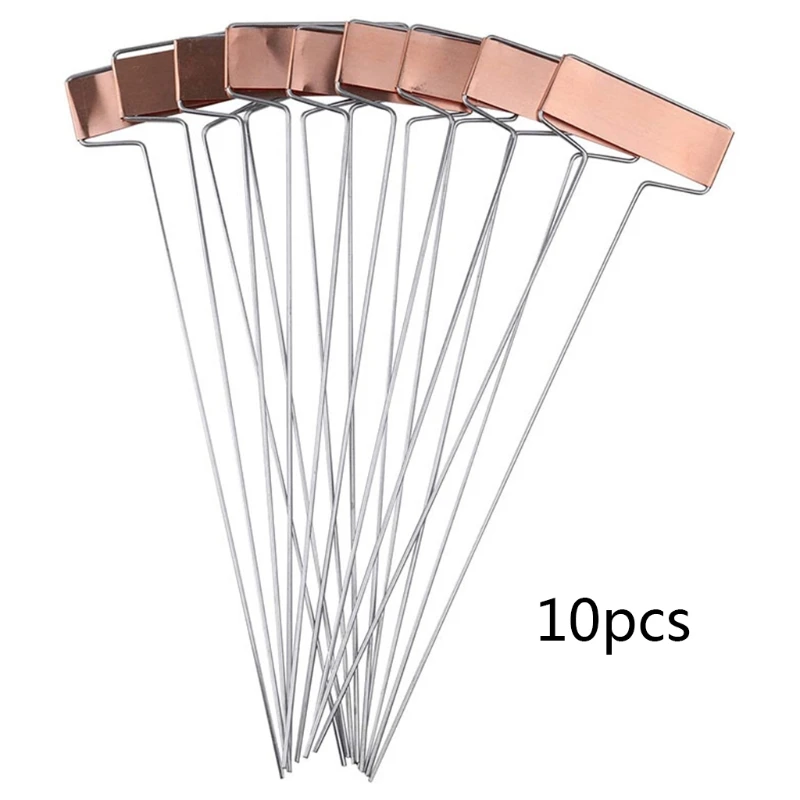 

68UC 10 Pcs Copper Plant Signs Metal Plant Labels Reusable Copper Garden Markers 10"