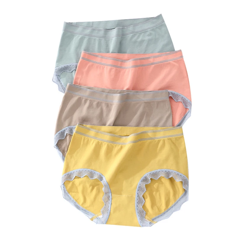 

Woman Cotton Panties One Size 45-85kg Briefs Plus Size Underwear Mulberry Silk Antibacterial Underpants 3 Pcs/set