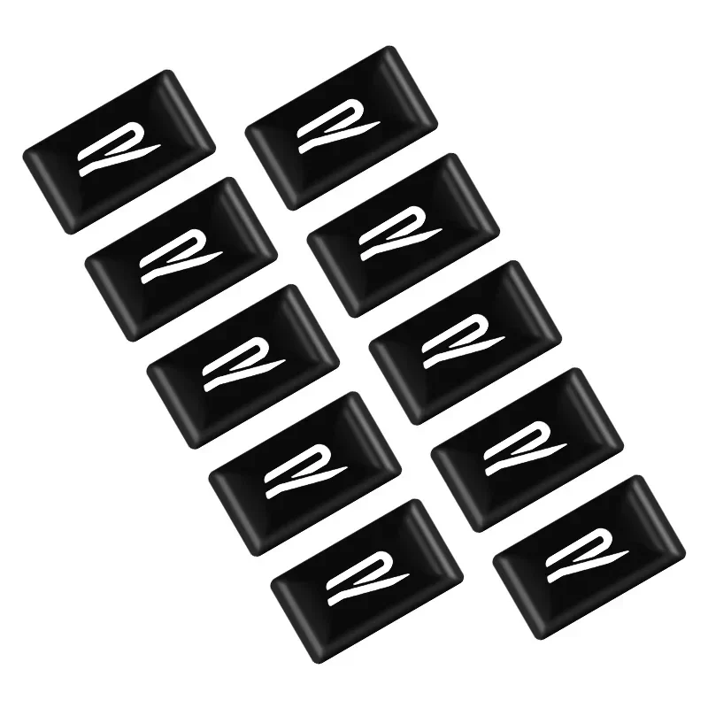 

10 шт., наклейка на руль автомобиля, значок, украшение интерьера для VW Volkswagen GTI R Rline Golf Beetle Passat Sharan Jetta