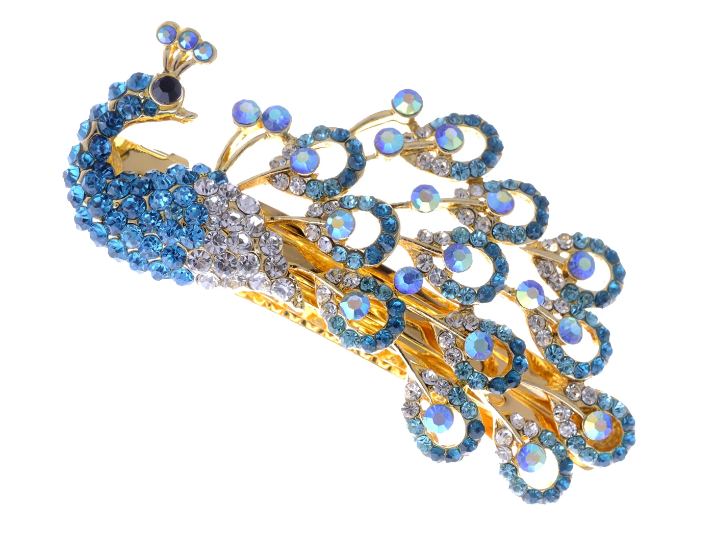 Ed Rhinestones Peacock Bird Hair Clip