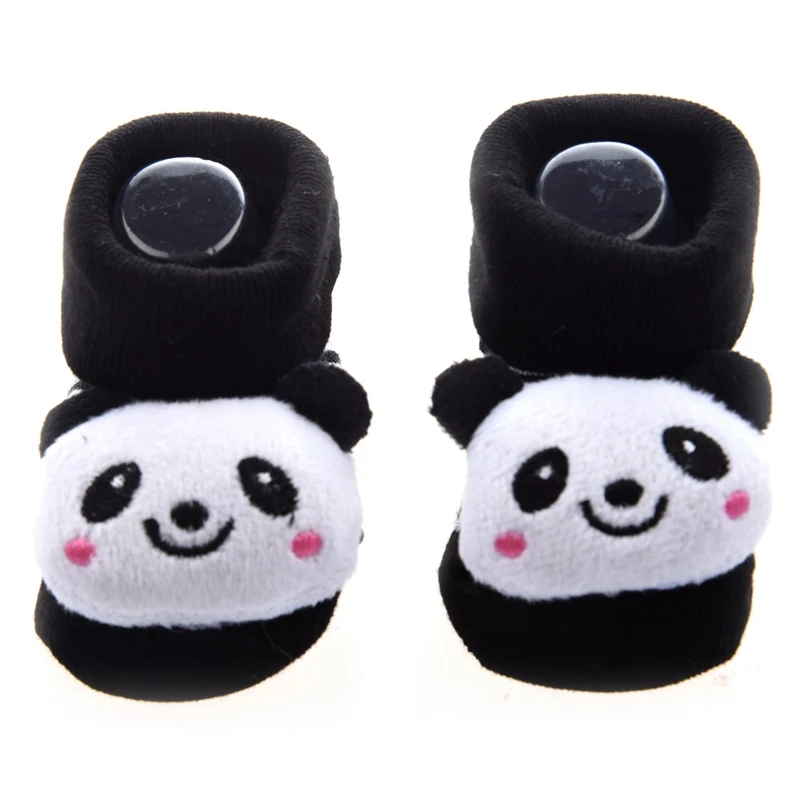 

Носки-ботинки 4 шт., милые антискользящие, с 3D рисунком панды, для мальчиков и девочек 0-12 месяцев