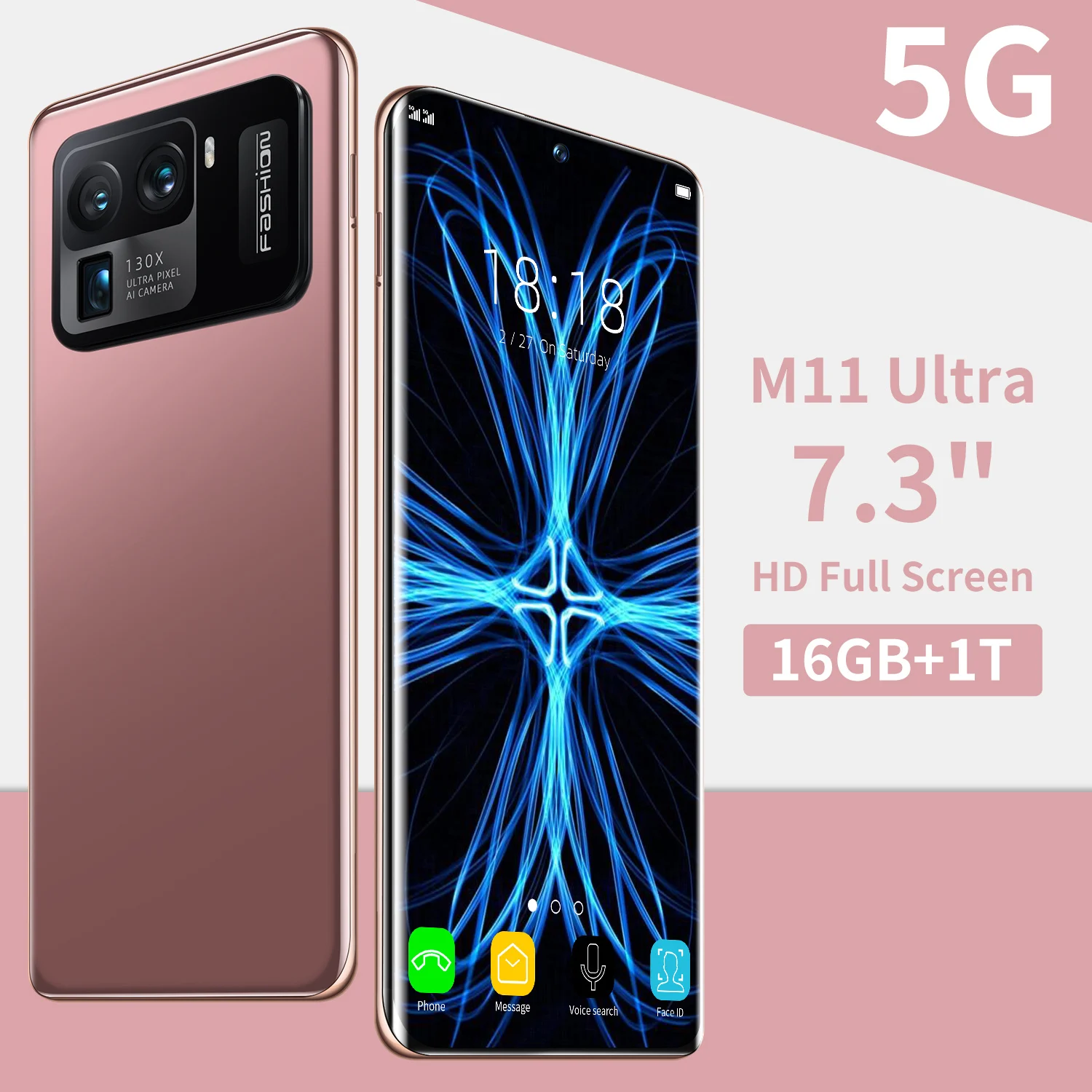 Смартфон M11 Ultra 7 3 дюйма 16 ГБ + ТБ Android 11 камера разблокированный дешевый сотовый