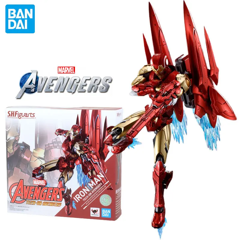 

Оригинальные BANDAI в наличии SHF Marvel TECH-ON Мстители Железный человек Аниме экшн-фигурки коллекционные игрушки для детей изысканный подарок