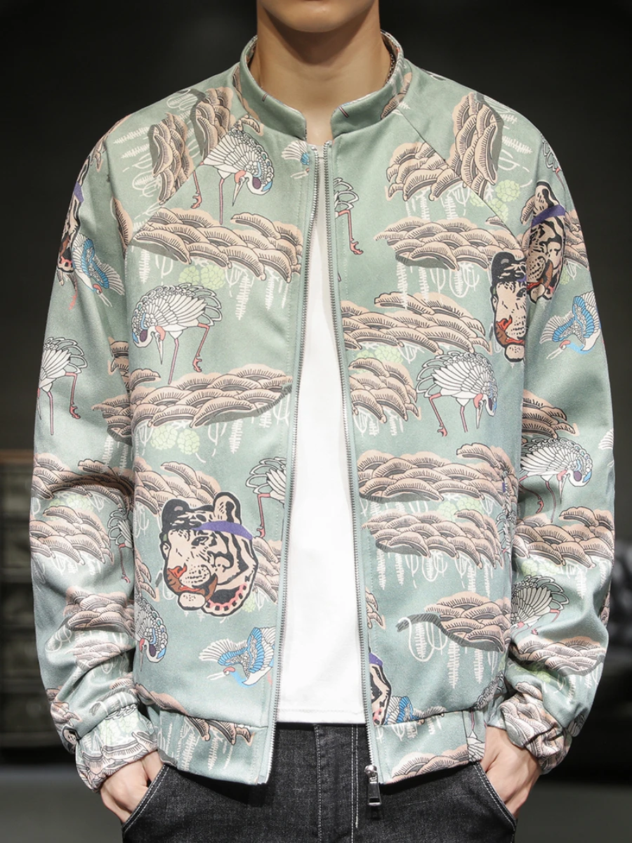 Новая Осенняя куртка YASUGUOJI в китайском стиле с вышивкой дракона ретро Мужская