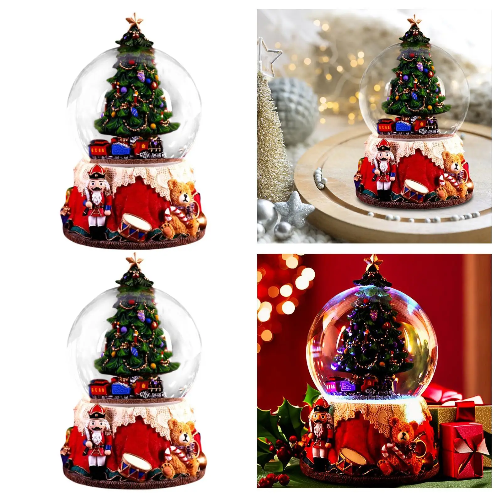 Музыкальная шкатулка Рождественский снежный глобус фонарь ночник музыкальный