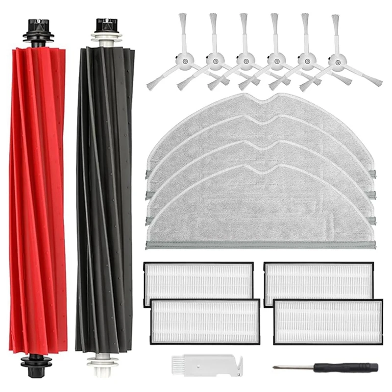 

Accessory Kits As Shown Plastic With 1 Pair Of Main Brushes,Mop,Filter,Side Brush For Roborock S8 Pro Ultra/ S8/ S8+