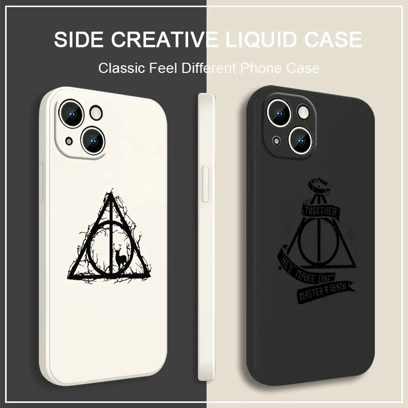 

Anime Harrys Potter Spells Phone Case For iPhone 6 6S 7 8 plus X XR XS 11 12 13 14 pro MAX 12 13 mini Liquid Rope Funda Cover