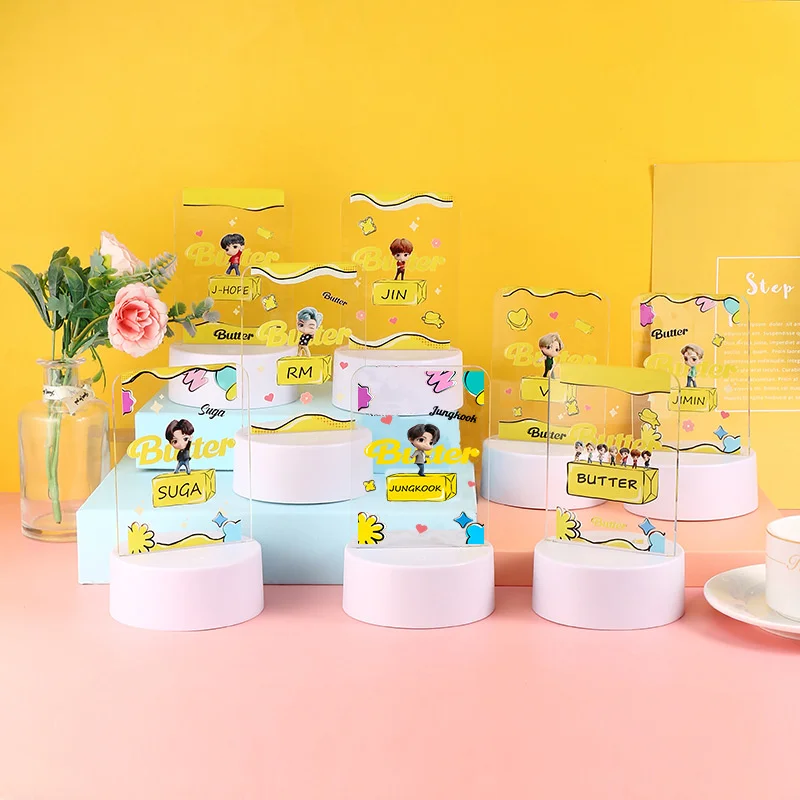 

Bulletproof Youth League new album butter cartoon new style seven color acrylic small night lamp