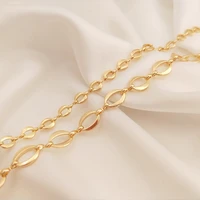 50cm 14k gold plated brass metal thick o chains for jewelry making diy necklace bracelet chains findings accessories