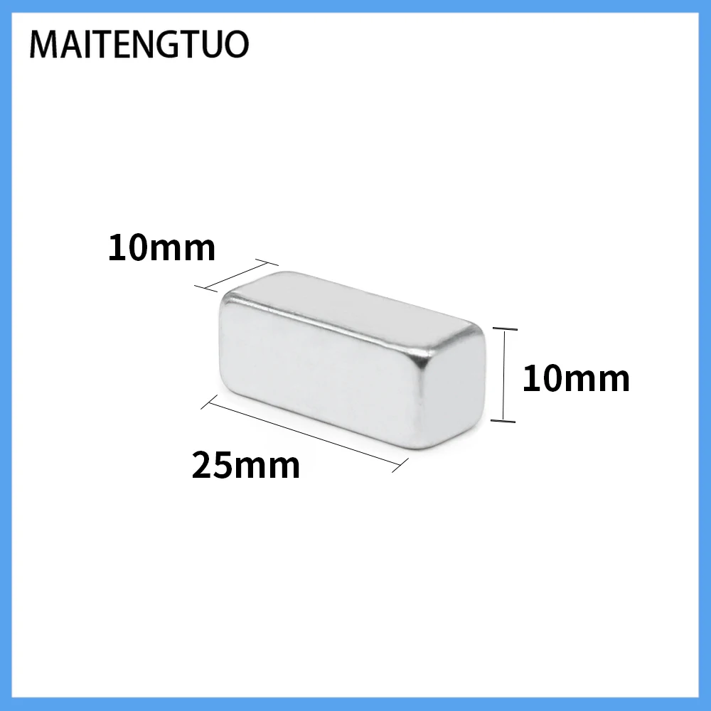 

1/2/5/10/15/20PCS 25x10x10mm Strong Powerful Magnets Sheet N35 Block Rectangular Permanent Neodymium Magnet 25x10x10 25*10*10