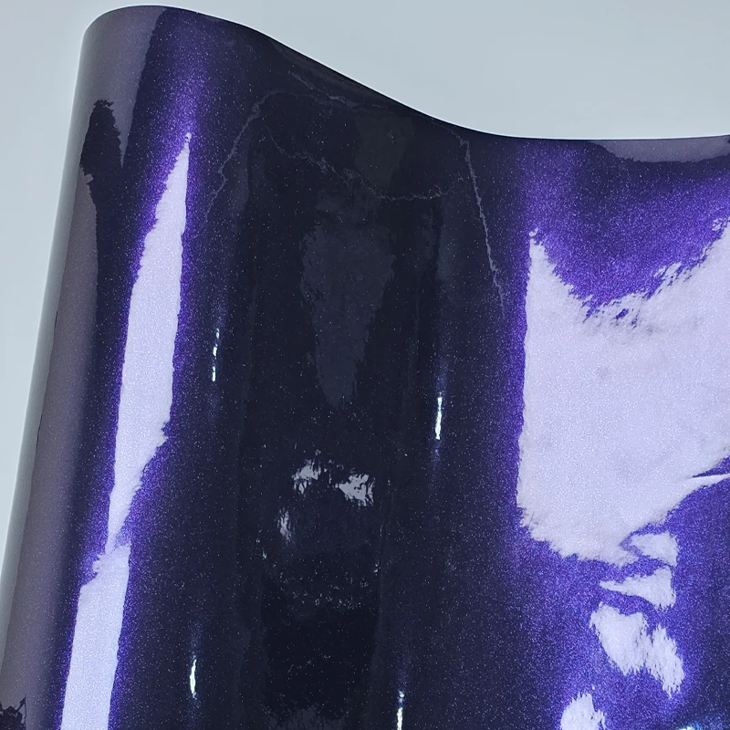 Блестящая полуночная фиолетовая пленка для упаковки клейкая виниловая