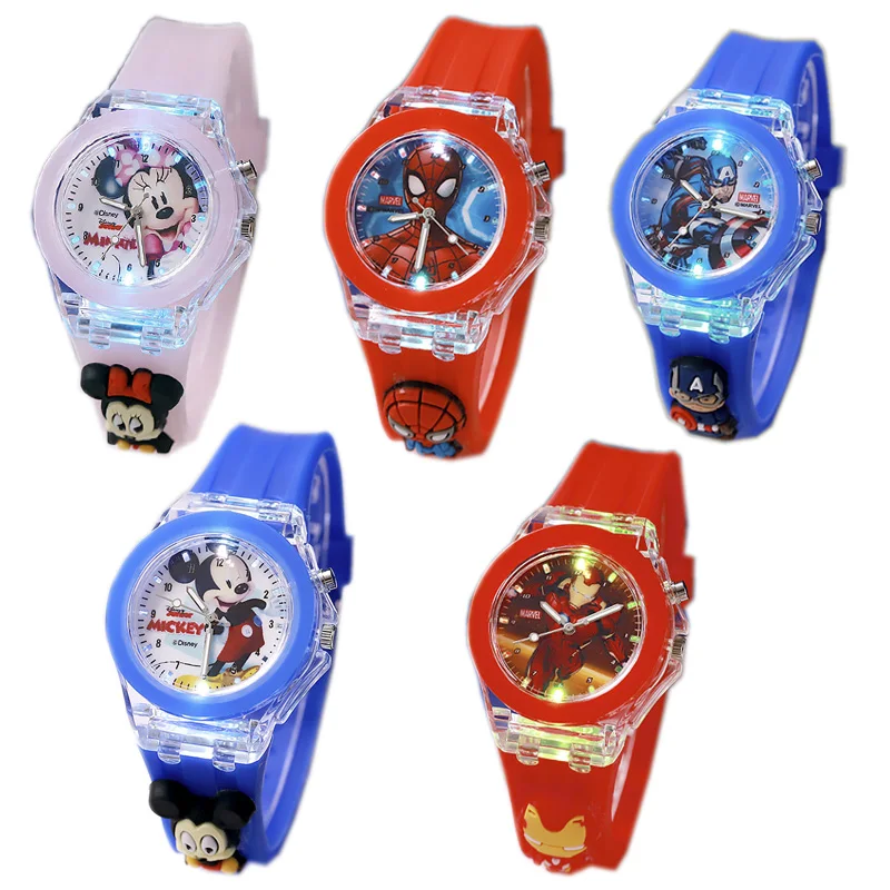Часы Disney с Микки Маусом для мальчиков и девочек аниме студенческие кварцевые