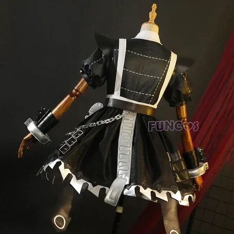 Костюм для косплея Corin Wickes, парик, сумка, игра Zenless Zone Zero, готическая юбка горничной, зеленый двойной хвост, цепочка для волос, фартук, носки