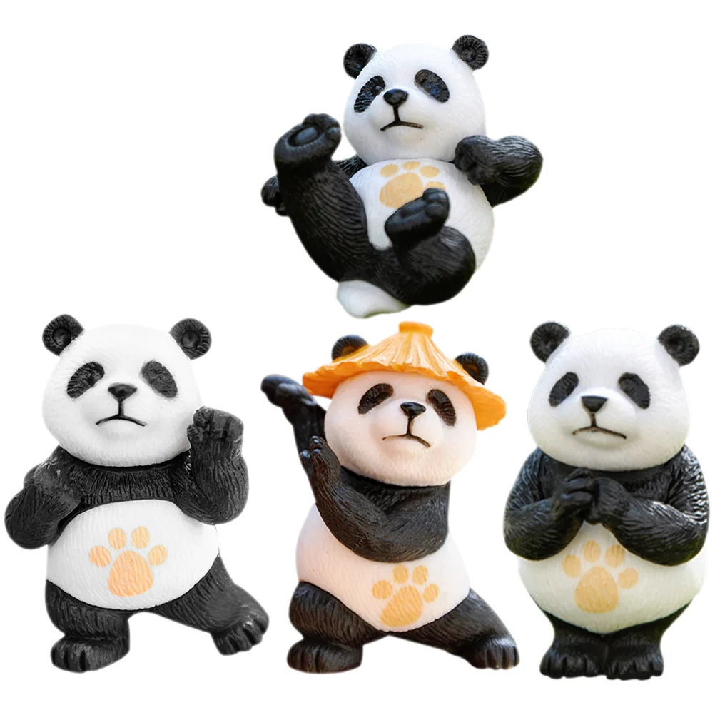 

4 Pcs Garden Decorations Desktop Animal Craft Ornament Cartoon Figurine Home Accessories Adorn Indoor