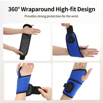 Electric Heating Vibrate Wrist Band With Wormwood Bag Fitness Wrister Joint Care Hand Wrist Protection Heating Bracer Heath Care 6