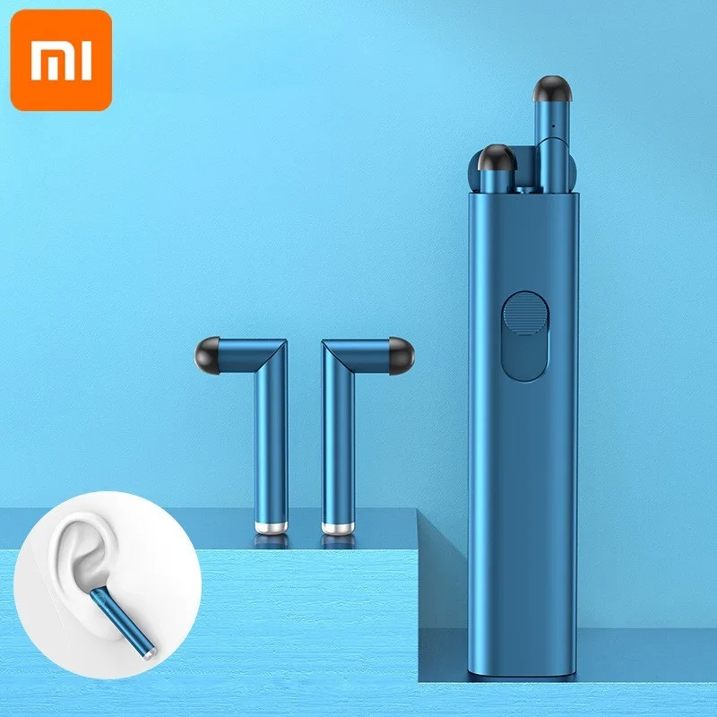 

Xiaomi 2021 Mini Bluetooth Earphone Headphones Fold Mobile Phone Bluetooth Headset Convenient Touch Control Headphone