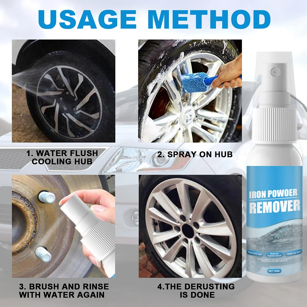 

30/100ml Rust Cleaner Spray Derusting Car Maintenance Household Cleaning Spray Anti-Rust Lubricant Surface Paint Protector