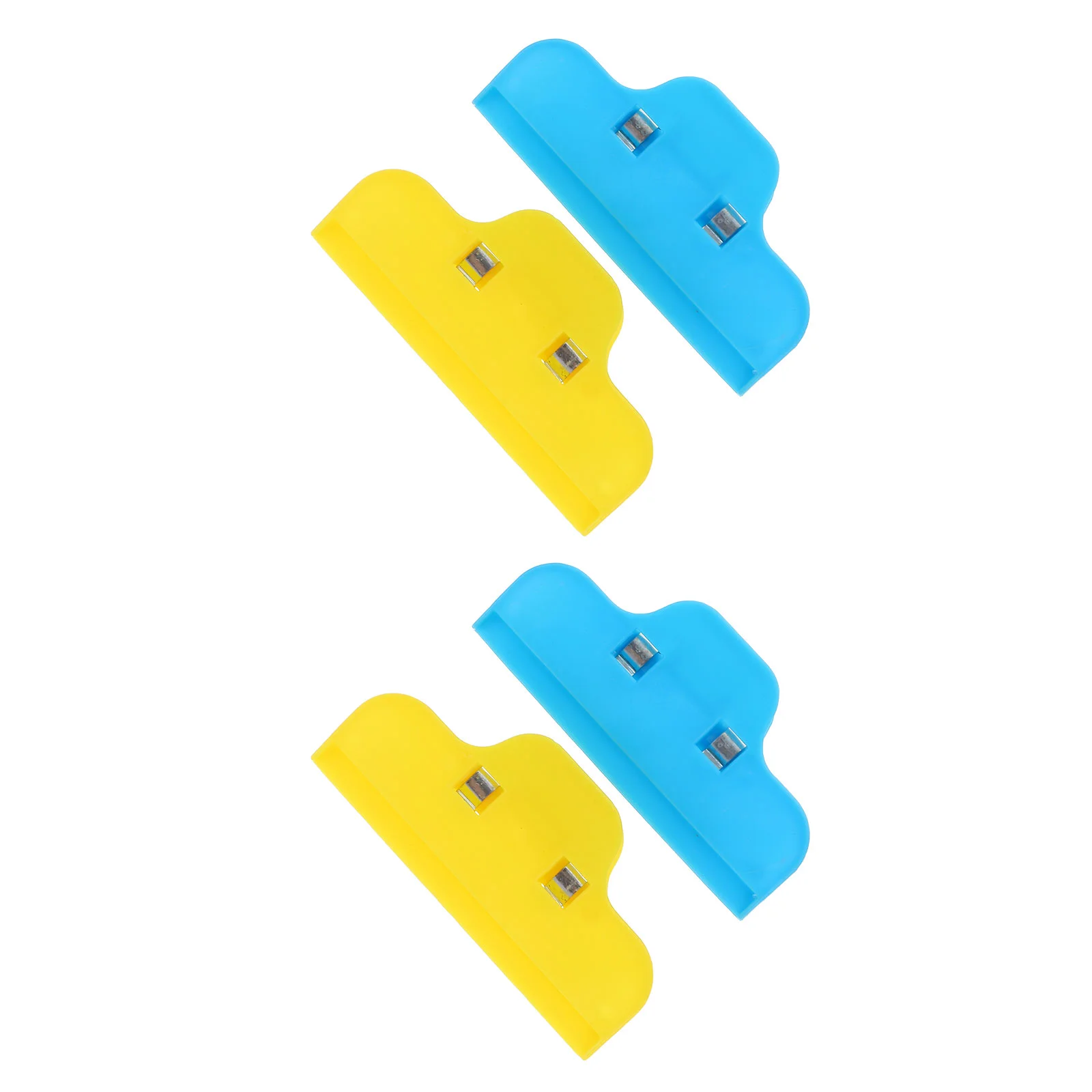 

4pcs Plastic Binder Clips Food Bag Paper Photo Clips Home Office File Clamps