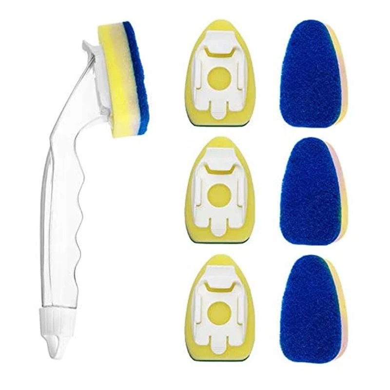 

Handle Sponge Magic Sponge Washer Brush Head Kitchen Cleaning Brush Replacement Head Sponge Dish Wash Scrubber For Kitchen Tools