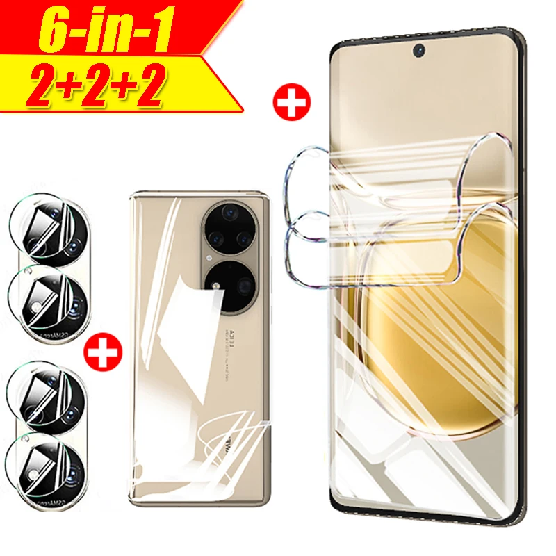 

Защитная пленка P50 Pro для Huawei P 50, 50 P, HuaweiP50, P50Pro, Mate 50 Pro, передняя и задняя, Гидрогелевая, мягкая, из ТПУ, пленка, стекло для объектива камеры