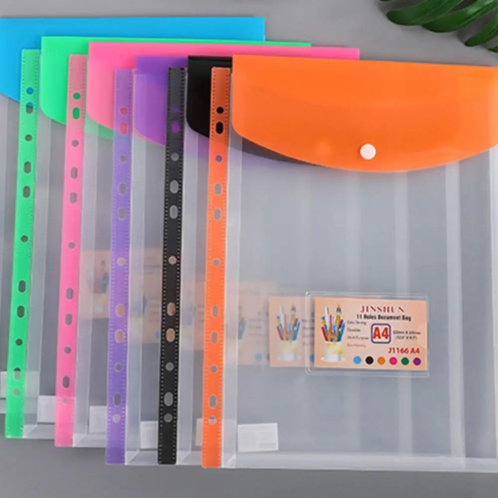 Расширяемый карман для папок формата А4 прозрачный с 11 отверстиями конверты