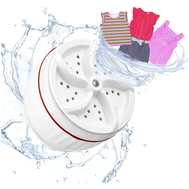 

Mini Washing Machine Ultrasonic Turbine Washer Machine 30 MINS Timing Auto-shut 87HB