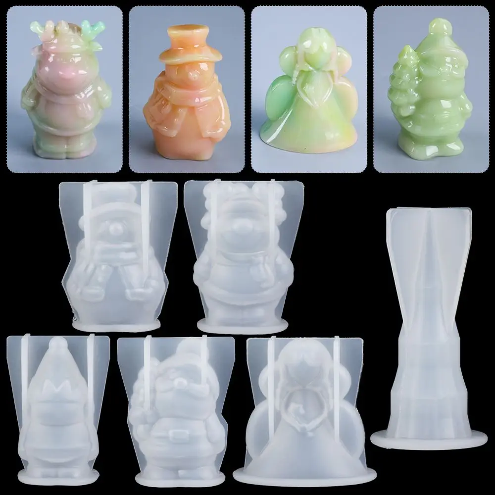 

Santa Claus Snowman Xmas Tree Crystal Resin Mold Jewelry Making Tools Epoxy Resin Molds Christmas Silicone Mould