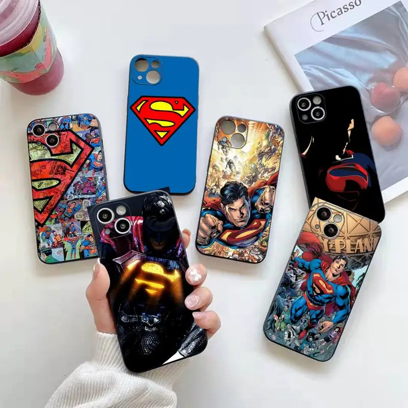 Купи Superhero Superman Phone Case For iphone 14 Plus 13 12 Mini 11 Pro XS Max X XR Cover за 120 рублей в магазине AliExpress