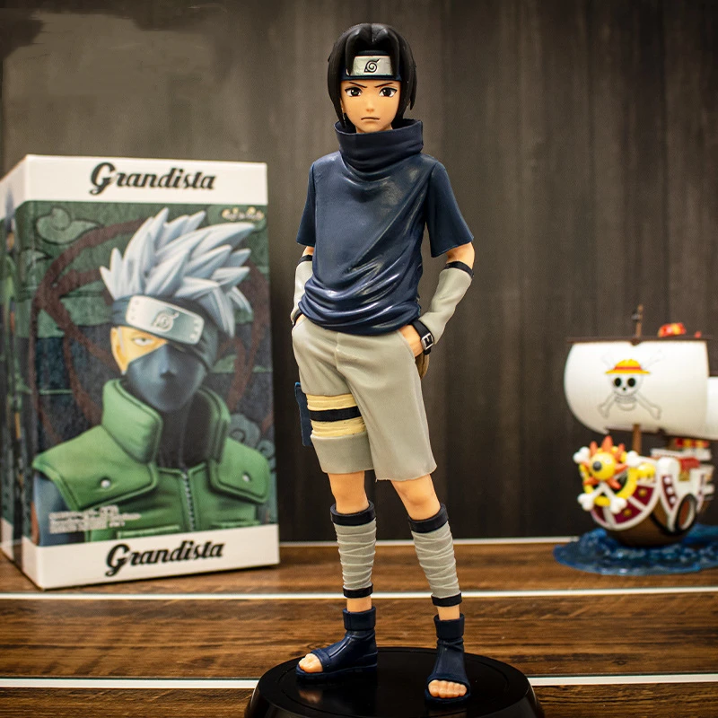 

Anime Naruto Uchiha SasukeHatake KakashiUzumaki Naruto25cm Doll Model Action Doll Children's Toys Desktop Ornament Gift