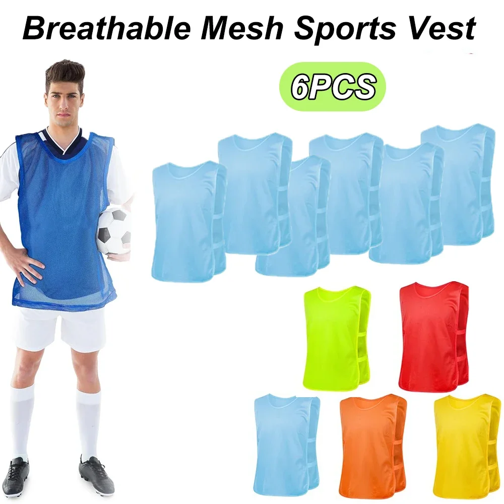 6 шт. детский тренировочный футбольный жилет