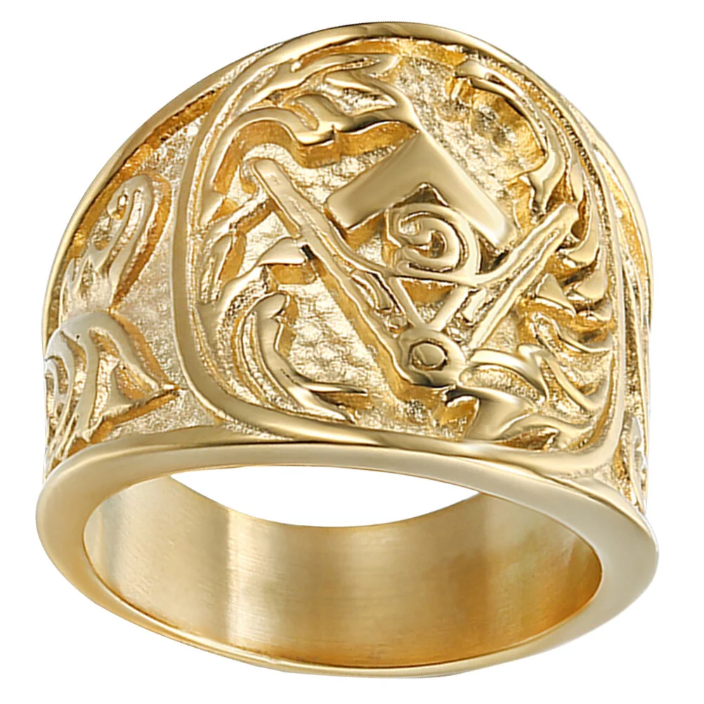 

Retro Steel Ring Men Carved Stainless Steel Rings For Men Gothic Ring Cool Ring Stylish Men Ring Jewelry