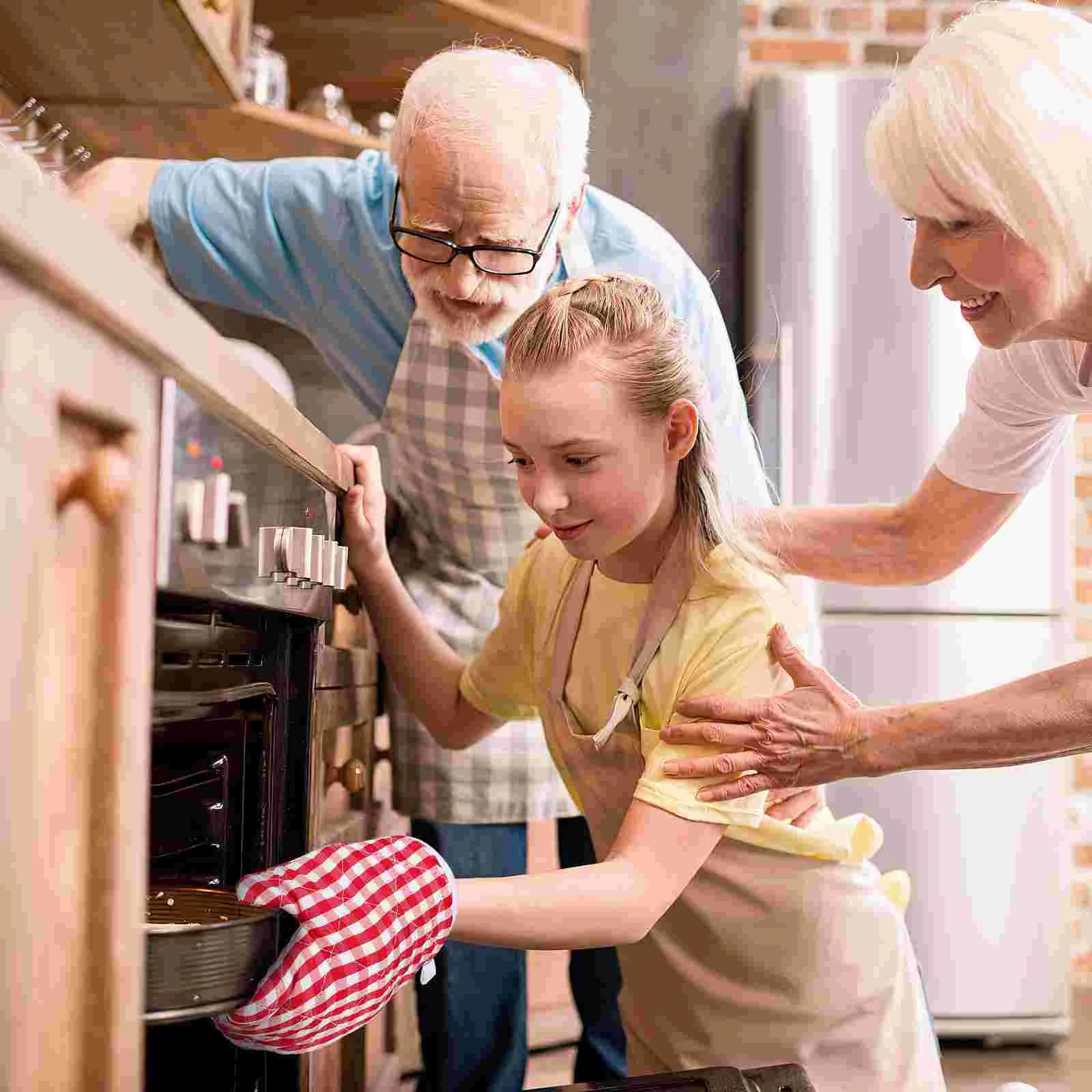 

Oven Mitts Kids Gloves Resistant Heat Pot Children Play Baking Holders Toddlers Kitchen Mits Mitt Toddler Red Microwave Mini