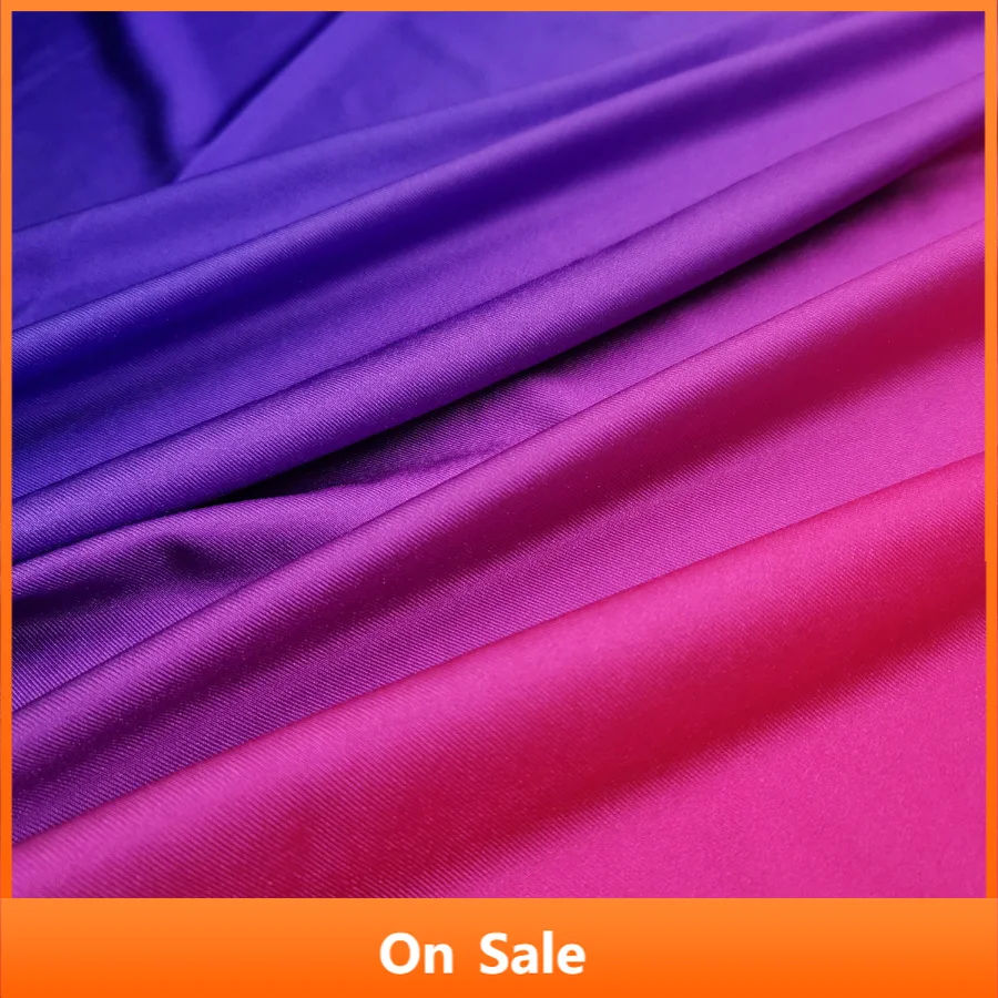Ombre 4 Way Stretchy Dancing Dress Cosplay Fabric Gradient Dropping Glossy Latin DIY Sewing Accessories