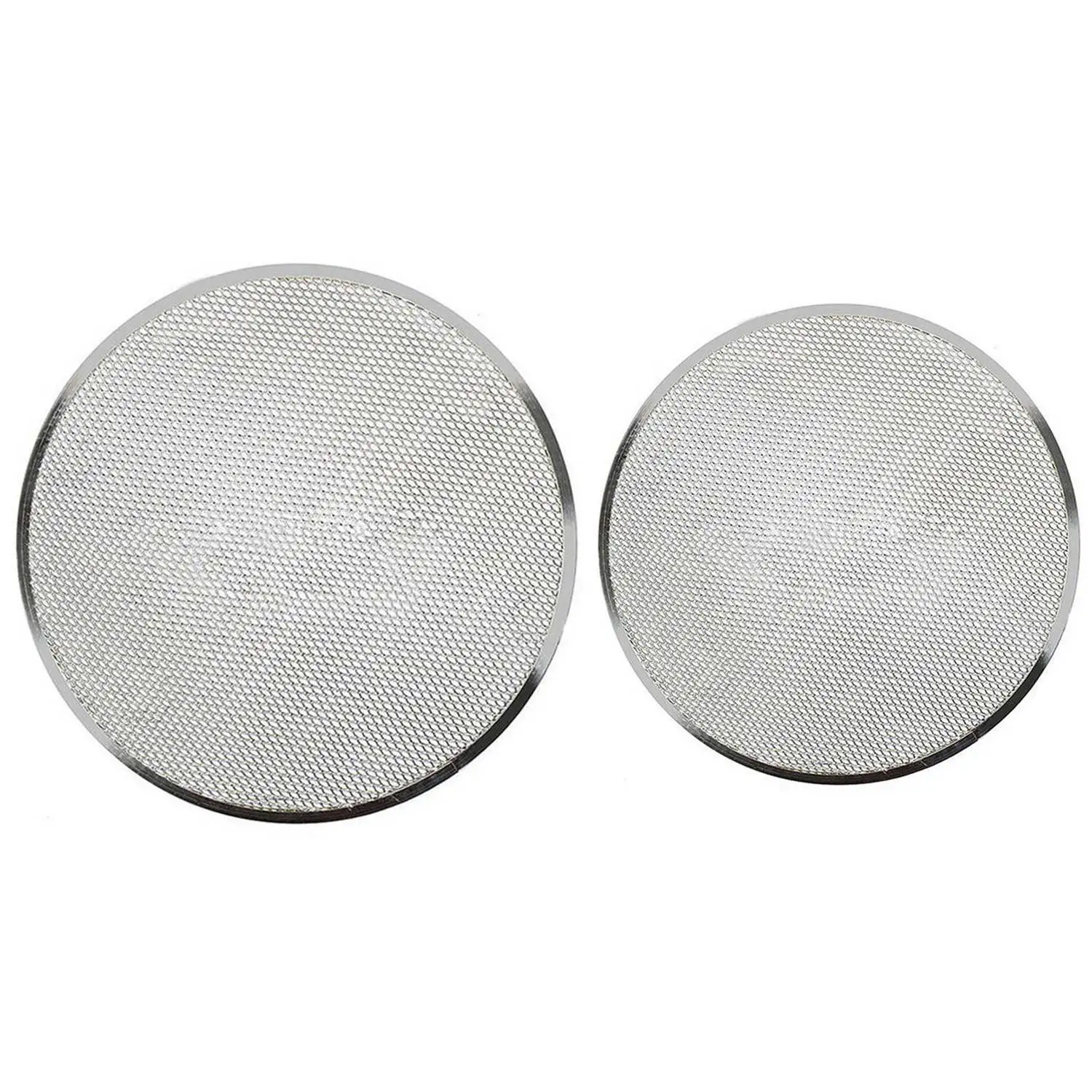 

2X Professional Round Pizza Oven Baking Tray Barbecue Grate Nonstick Mesh Net(6 Inch&9 Inch)