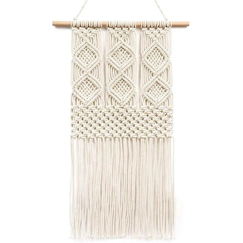 

Macrame Wall Hanging, Boho Macrame Wall Hanging Handmade Woven Wall Art Macrame Tapestry Bedroom Office Home Wall Decor