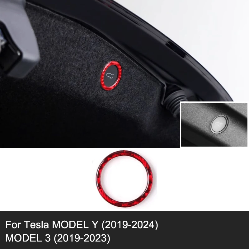

Для Tesla Model Y MODEL 3 2019-2025 автомобильный переключатель багажника, крышка, кольцо, декоративная наклейка, аксессуары для модификации интерьера