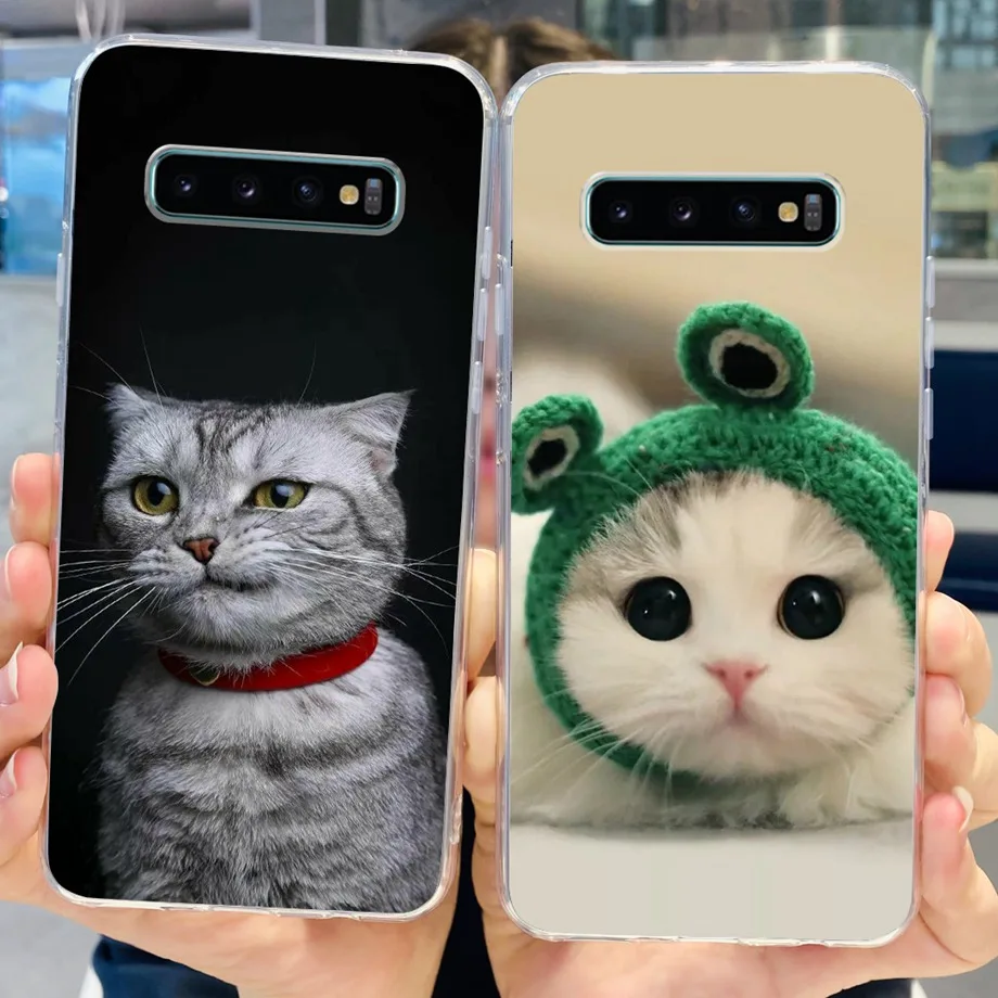 Чехол-накладка для Samsung Galaxy S10 Plus S10e + S 10 прозрачный мягкий Ультратонкий чехол из