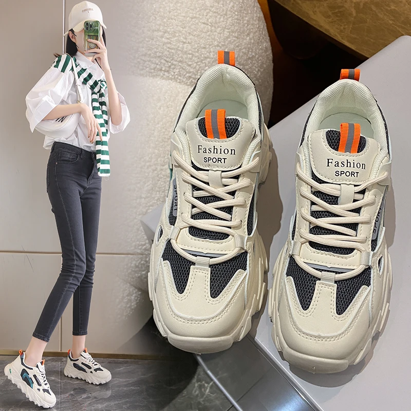 Women's Casual Shoes Mesh Breathable Flat Sneakers 2023 New Casual Mesh Lightweight Running Shoes Fashion Women's Shoes