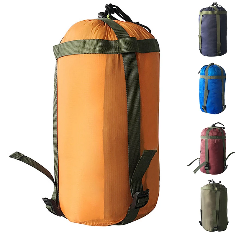 

1PCWaterproof Compression Stuff Sack Outdoor Camping Sleeping Bag Storage Bag 38*18cm Drawstring Design Nylon Pack EDC Equipment