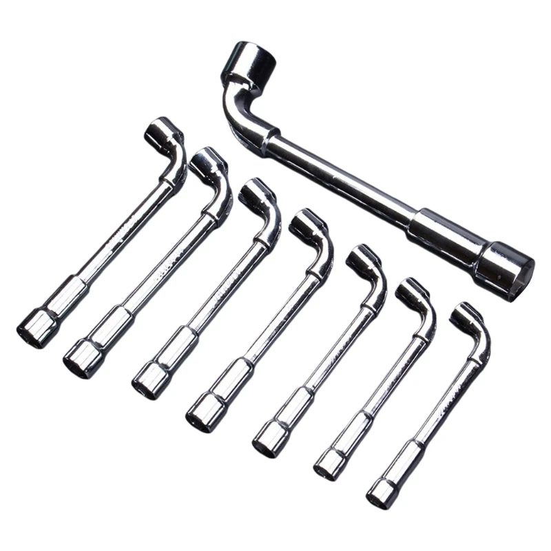 

Bent Socket Wrench L-shaped Pipe Type Spanners Auto Maintennance 6-15mm