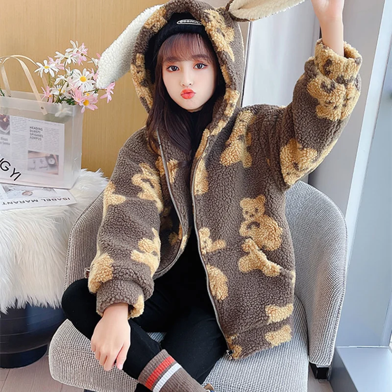 

Пальто для девочек, куртка, хлопковая верхняя одежда, пальто 2022, теплая утепленная бархатная одежда для детей на осень и зиму