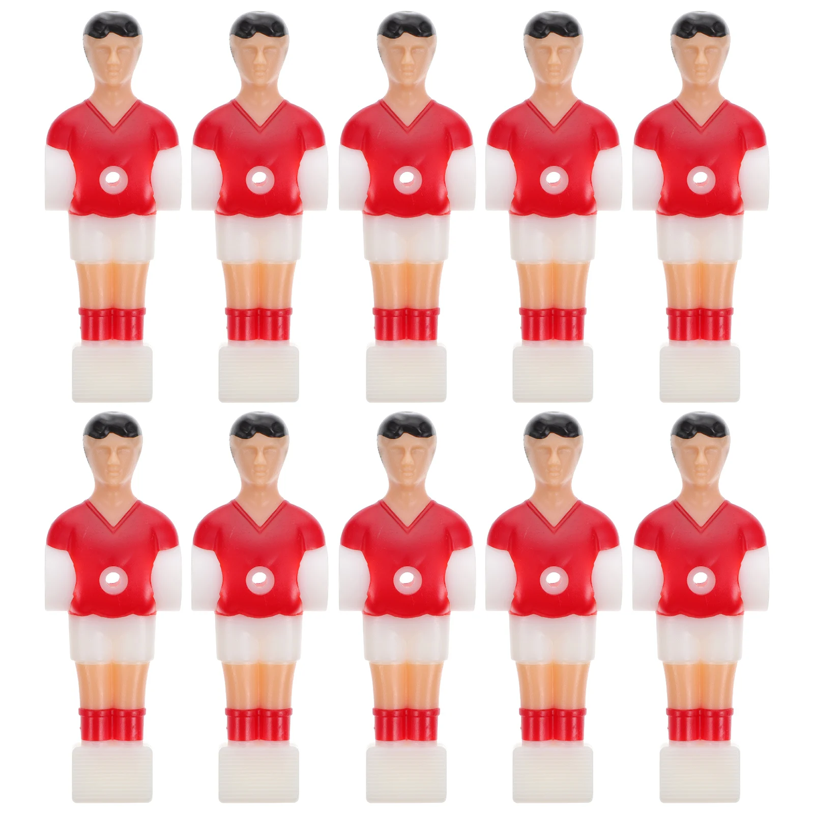 

10pcs Tabletop Football Player Dolls Plastic Soccer Games Mini Humanoid Figures Table Soccer Machine Accessories