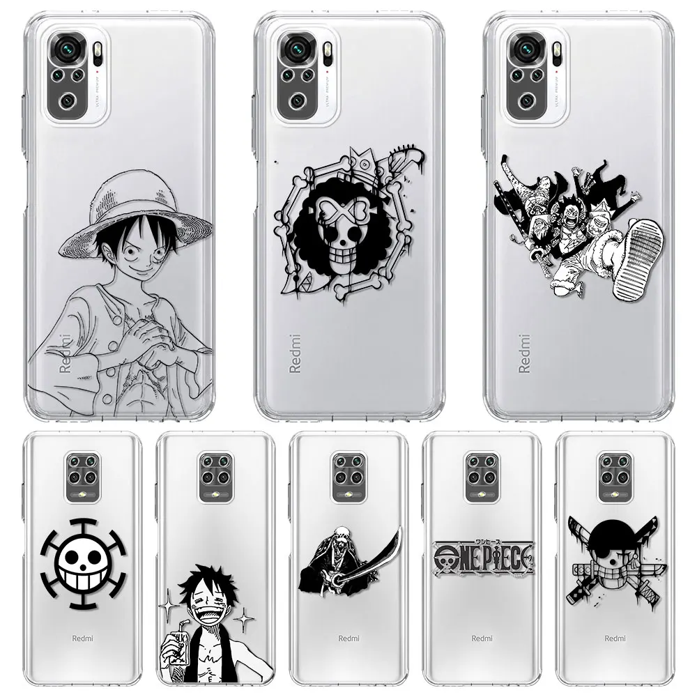 

Black One Piece Clear Case For Xiaomi Redmi Note 10 9 8 11 Pro K40 10S 9S 9A 9C 9T 8T 7 10C Silicone Phone Cover Soft