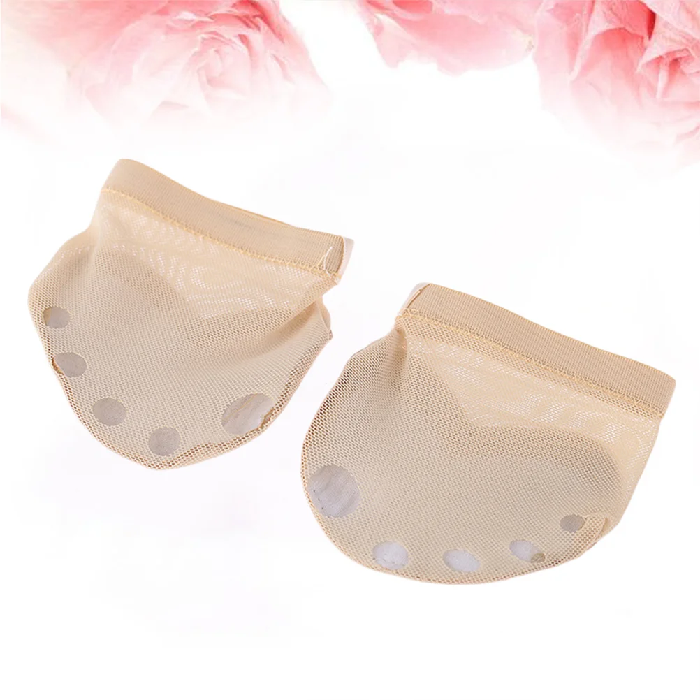 

1 Pair of Ballet Forefoot Cushion 5 Holes Elastic Half Sole Dancing Shoes - Size S