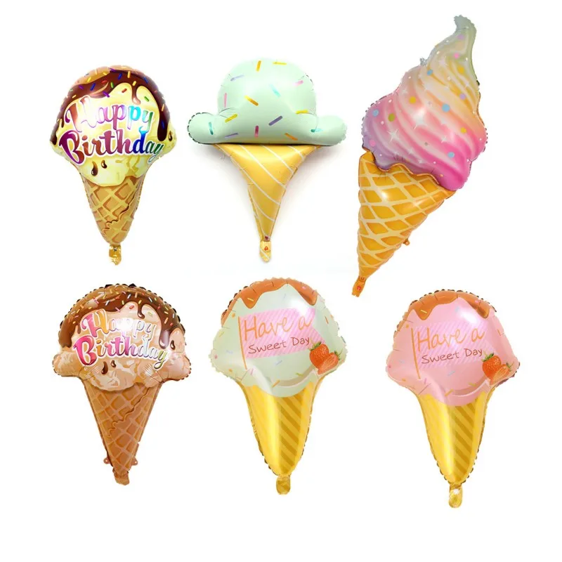 

1 шт. летний воздушный шар из алюминиевой фольги в виде мороженого