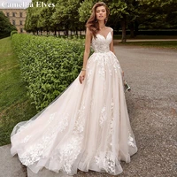 boho a line lace wedding dresses 2022 for women elegant cap sleeve bridal dress court train wedding gowns vestido de noiva