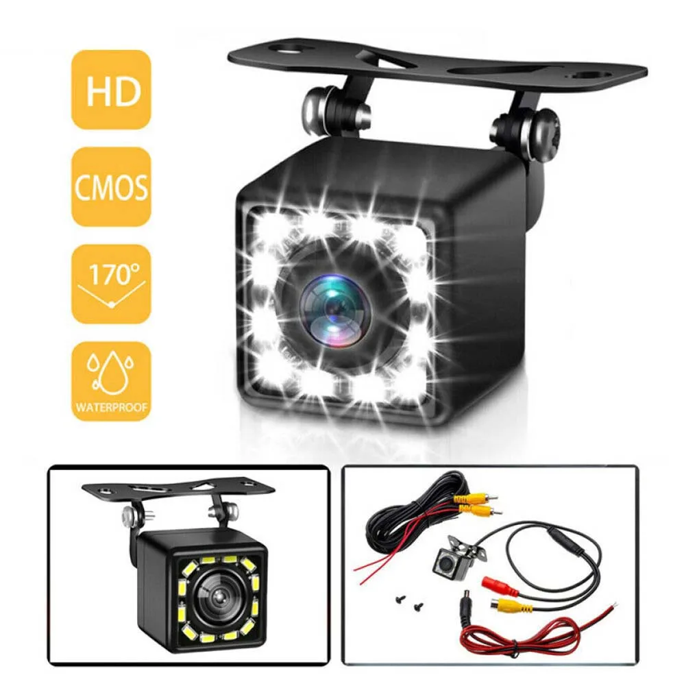 

170 Degree Car Rear View Camera 12 LED Night Vision Reversing Auto Parking Monitor CCD Waterproof HD Video Car Rear View Camera